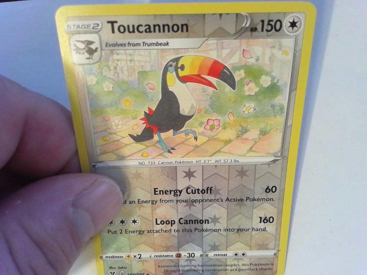 Toucannon 145/185 Vivid Voltage Reverse Holo Rare Pokemon #VV | eBay