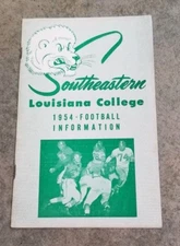 SOUTHEASTERN LOUISIANA COLLEGE FOOTBALL MEDIA GUIDE - 1954 - EX+ SHAPE