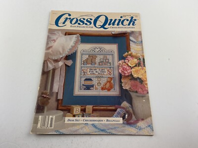 Cross Quick Cross Stitch Magazine June July 1989 Baby Sampler Bellpull 