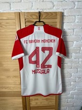 MUSIALA BAYERN MUNICH JERSEY HOME FOOTBALL SOCCER SHIRT 2023 WHITE ADIDAS MEN M
