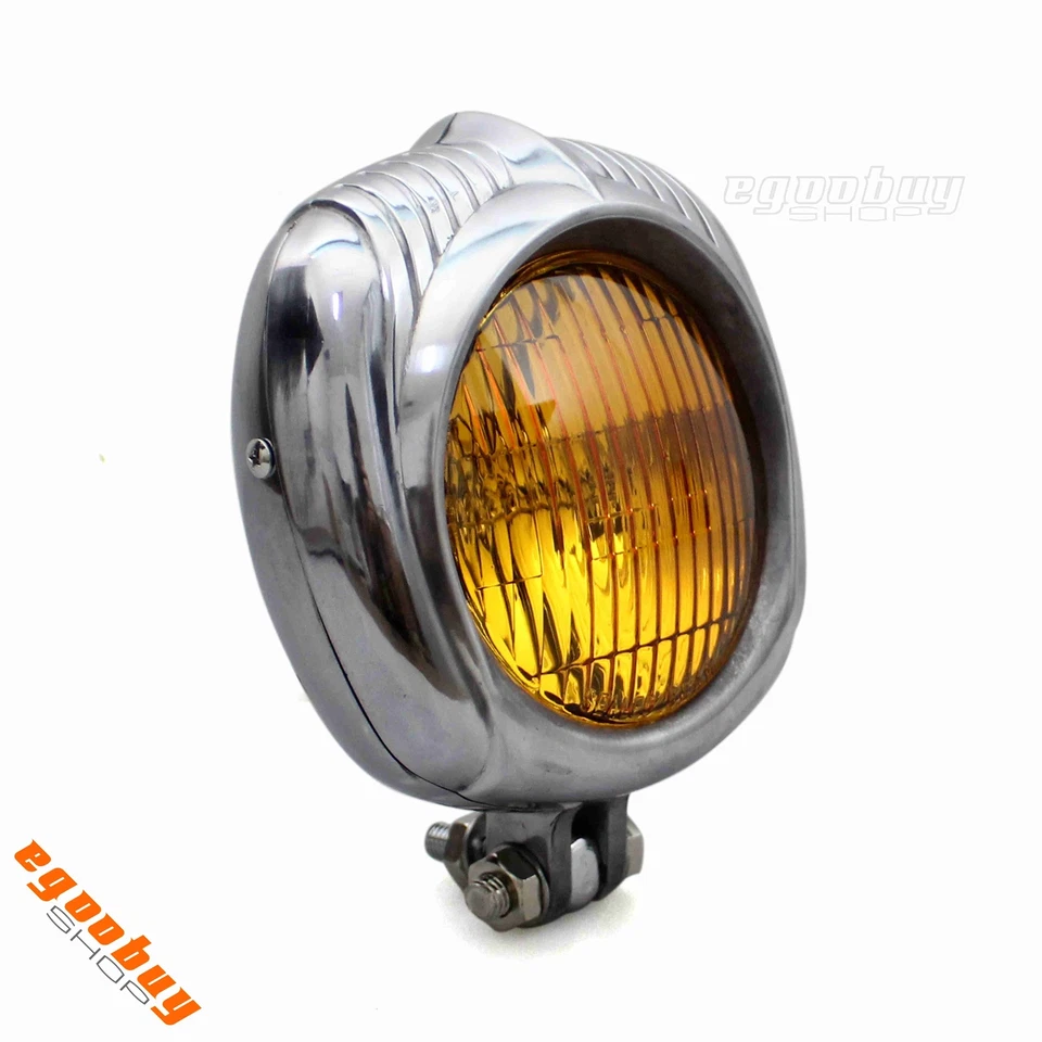 Faro delantero de haz alto bajo vintage de 4-1/2" para Dyna Touring Choppers Bobber Foto 3 de 4