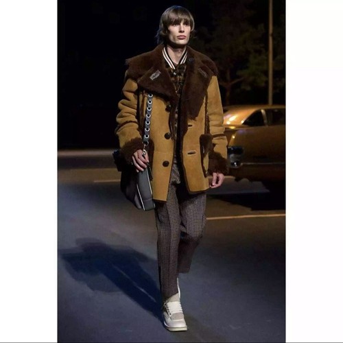 Rare COACH Runway Limited Edition Shearling FurCoat Lamb Leather Size 48 ($2.6K) - Picture 4 of 16