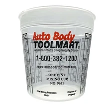 100ct Auto Body Toolmart Plastic Spray Paint Mixing Cups Pint with Ratios 9651