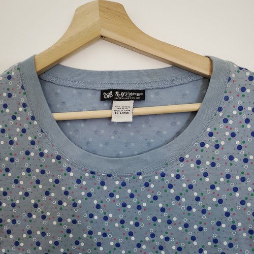 Autoestima Blue Dots Estampado Juniors XL Camiseta Mangas Cortas Top Nueva con etiquetas - Imagen 5 de 6
