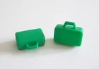 Playmobil (1137) Lot of 2 Vintage Dark Green Suitcases