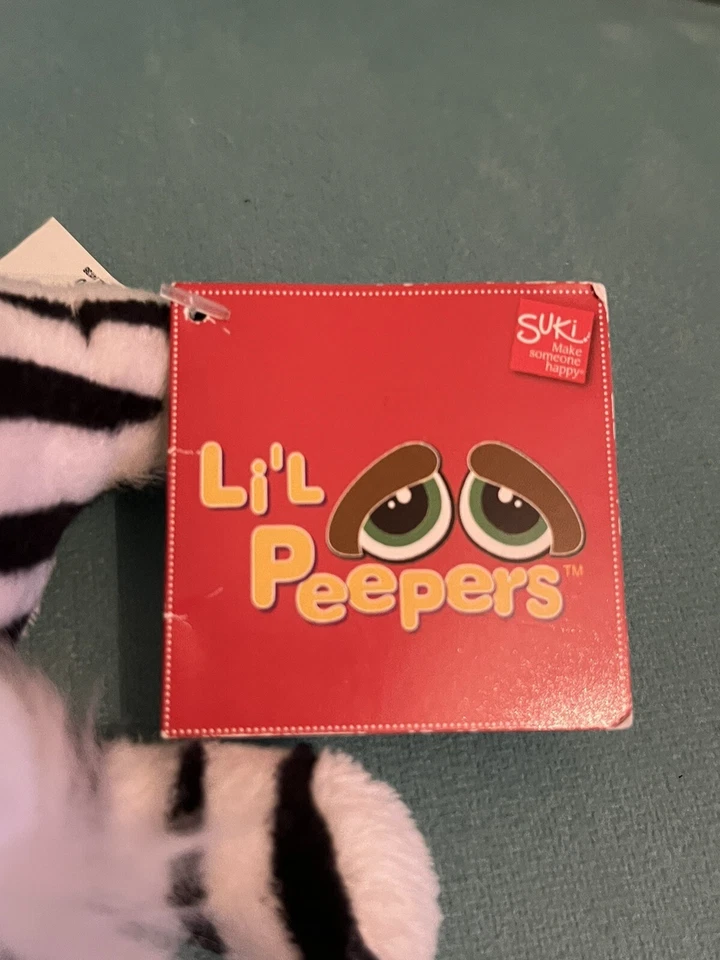 Suki Baby LiL Peepers Tiger Black & White Soft Plush Toy Nero BNWT - Image 2 of 4