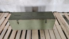 Vecchia Cassa Baule Contenitore In Legno Tipo Militare Vintage Da Collezione