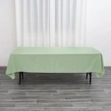 5 SAGE GREEN 60x102" RECTANGLE POLYESTER TABLECLOTHS Wedding Catering Supplies