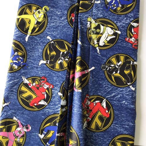 Power Rangers Sew Fabric Material Blue Background Gold Emblem 46” X 120” - Picture 6 of 12