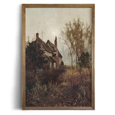 Rustic Farmhouse Wall Art Decor - 24x36 Large Unframed Rolled Canvas - Boho A...