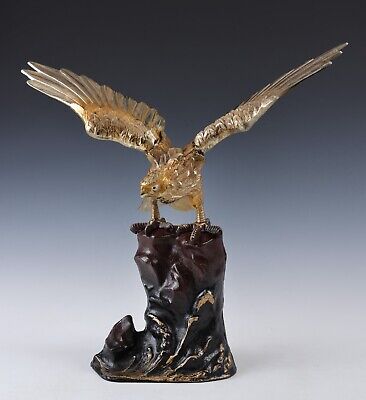 Japanese Vintage Bronze Hawk -Room Guardian Sculpture- Great Takaoka  Product | eBay