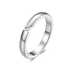 Men Women Silver Gold Stainless Steel Ring Band Titanium Wedding Engagement Ring