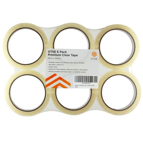 6 X ROLLS CLEAR PACKING TAPE SELLOTAPE 24MM X 66M CELLOTAPE UK eBay