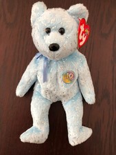 Ty Beanie Baby :  Decade hellblau Teddy