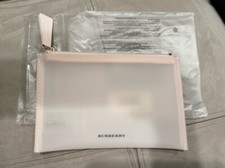 NEW SHEER BURBERRY PINK POUCH /MAKEUP BAG/ COSMETIC OR CONCERT