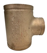 Victaulic 6" x 4" CTS Type 625 Reducing Tee Grooved End Copper Fitting
