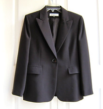 TAHARI Arthur Levine Dark Brown Office Jacket Elegant Classy Sz 12P - IMPECABLE