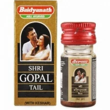 Pack of 2 Baidyanath Shri Gopal Tail Oil 10ml Massage Oil For Men