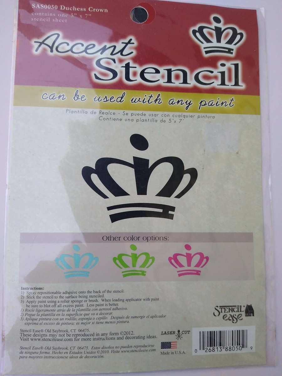ジッパー〜 SAS0050 Dishes Crown Accent Stencil 5