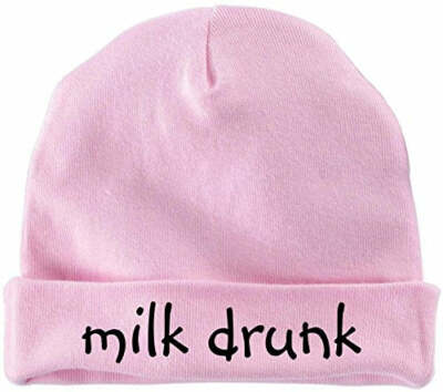 Milk Drunk Funny Baby Cap Infant Hat Baby Beanie