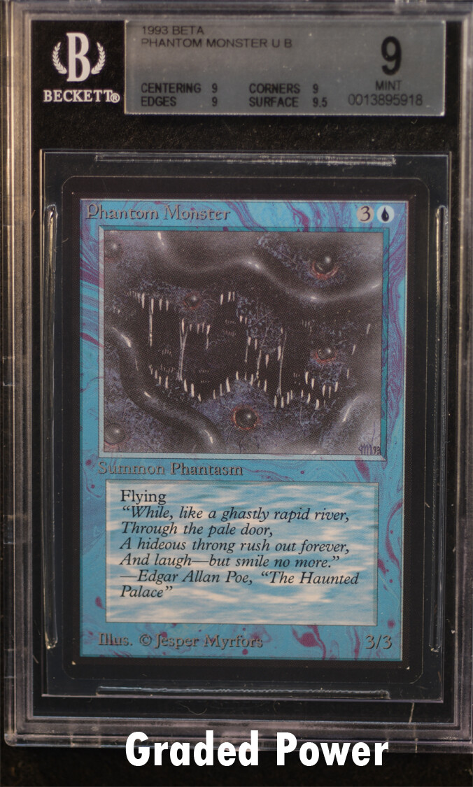 Beta Phantom Monster  BGS 9  Quad + Magic: The Gathering MTG (5918) C2