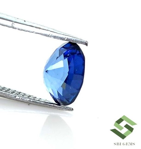 7x5.25 mm Natural Blue Sapphire Oval Cut 1.33 CTS Faceted Loose Gemstone - Picture 4 of 8