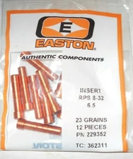 @NEW@ 12- Easton RPS 6.5mm 8-32 Arrow Point Orange Inserts! 23 Grains