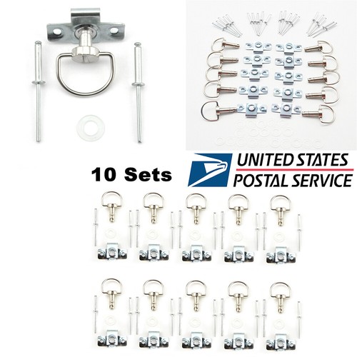 10 Sets Motorcycle Quick Release DRING 1/4 Turn Race Fairing Fasteners Silver eBay
