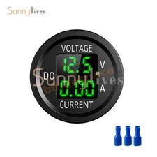 Digital Voltmeter Ammeter Volt Current Panel Meter for 12-24V Car Truck