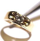 14k yellow gold .71ct I1 H mens diamond solitaire ring 5.8g gents estate 7.5 — photo 4