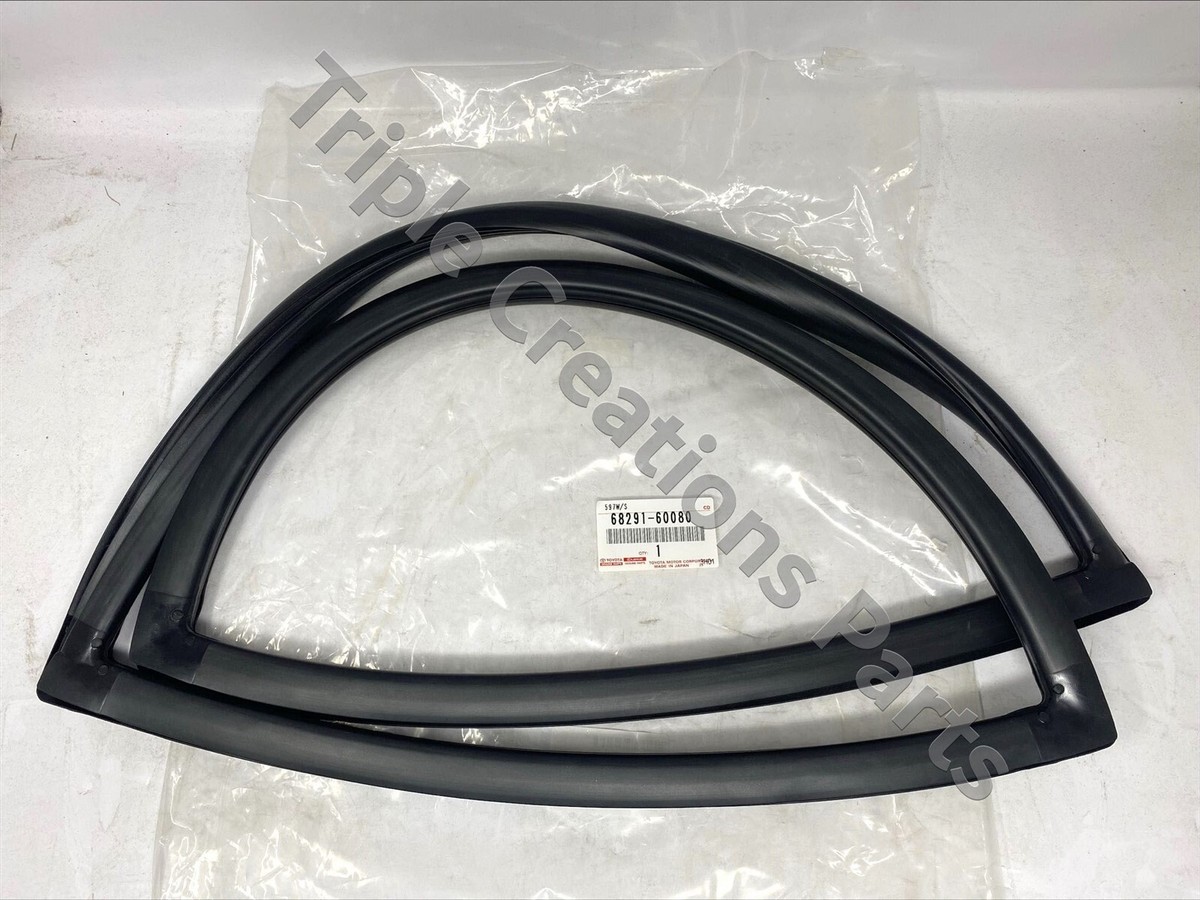 Toyota Genuine 6829160080 Weatherstrip Back Door Glass RH 68291