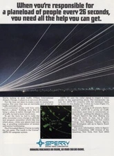 1973 Sperry Rand: Responsible for a Planeload of People Vintage Print Ad