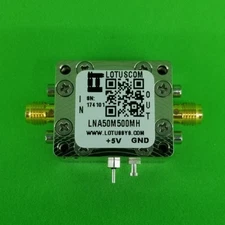 Low Noise Amplifier 0.9dB NF 50MHz to 500MHz 27dB Gain 22dBm P1dB SMA