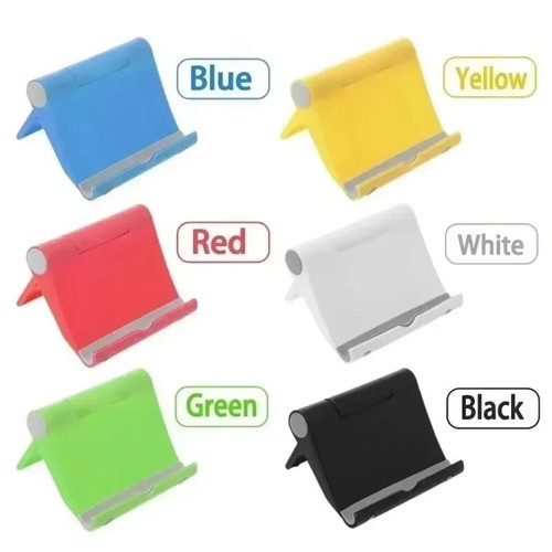iPad Tablet iPhone Desk Stand Holder Mobile Phone Folding Portable Black UK - 第 3/8 張圖片