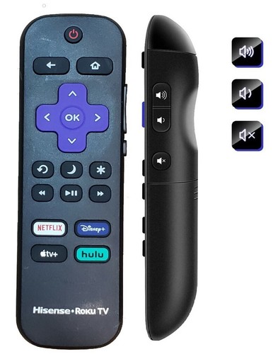 Hisense RC-ALIR HU-RCRUS-23 Roku TV Original Remote Netflix-Disney-Apple TV-Hulu - Picture 2 of 2