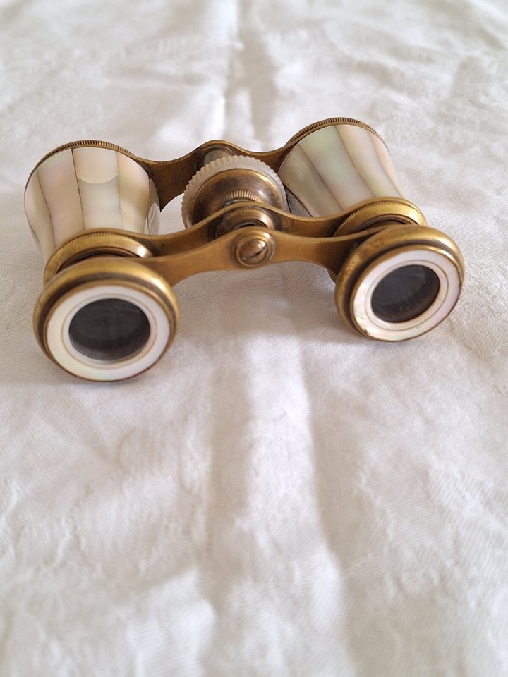 PAIR OF VINTAGE OPERA GLASSES / BINOCULARS BRASS & MOTHER OF PEARL eBay
