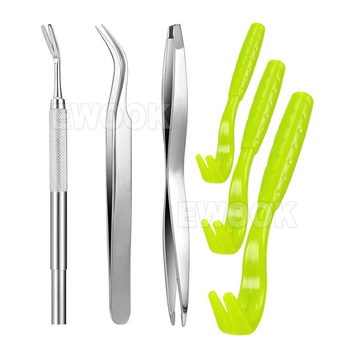 6-Pet Tick Remover Tool Stainless Steel Fleas Lice Tweezers Clip Set for Cat AU - Picture 10 of 10