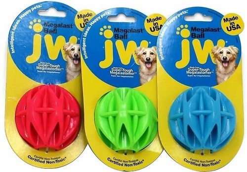 JW Pet Medium Megalast Ball Assorted Dog Toy - Afbeelding 8 van 8