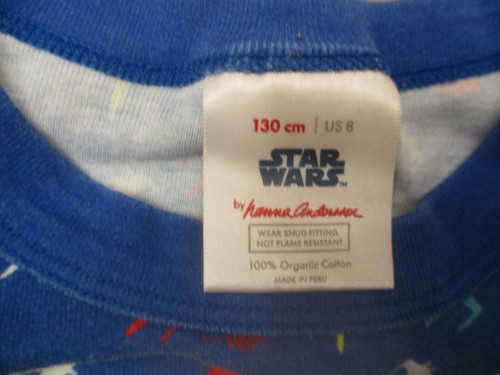 Hanna Andersson STAR WARS Size 8 Kids 100% Organic Cotton Knit Pajama Top 680 - Picture 4 of 6