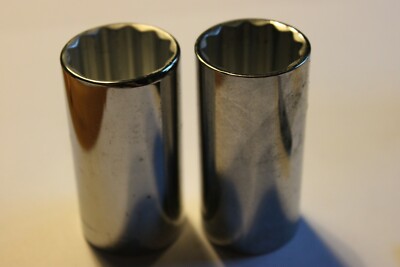 2 x Craftsman USA 3/8'' Antrieb G2 6pt tiefe Steckschlüsseleinsätze 7/8'', 13/16''