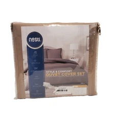 Nestl Taupe Sand Duvet Cover Set King Size 104" x 90"