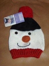 FESTIVE KNIT HAT - SNOWMAN - ONE SIZE  BLU-22-1 