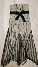 Coast Women's Black Lace Strapless evening prom party Dress Size 8