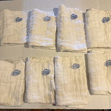 Lot of 8 Curity Prefold Diapers Vintage Cloth Diaper Pads   17.5 13