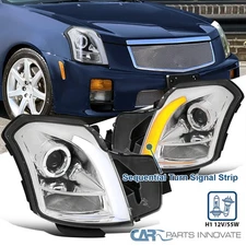 Fits 2003-2007 Cadillac CTS Halo Projector Headlights Switchback LED Signal Tube