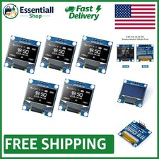 Compact 0.96 Inch OLED I2C Module 5 Pack - Bright Displays for Arduino Projects