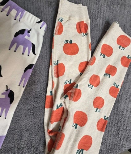 Hanna Andersson Girls Pajama Bottoms Unicorn Purple Pumpkin Fall Sz 8 Kids Pj's - 第 3/5 張圖片