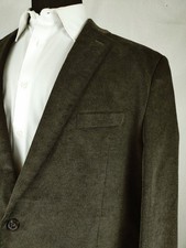 Chaps Ralph Lauren Jacket 50R Dark Brown Corduroy Sport Coat Suede Elbow Patches