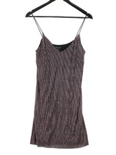 New Look Bodycon Midi Dress UK10 in Silver