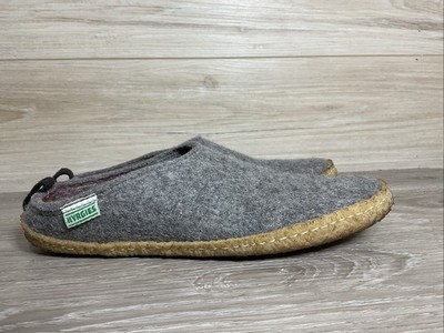 Kyrgies Slippers Indoor Felted Wool Slides House Shoes Gray Womens 40 9.5-10